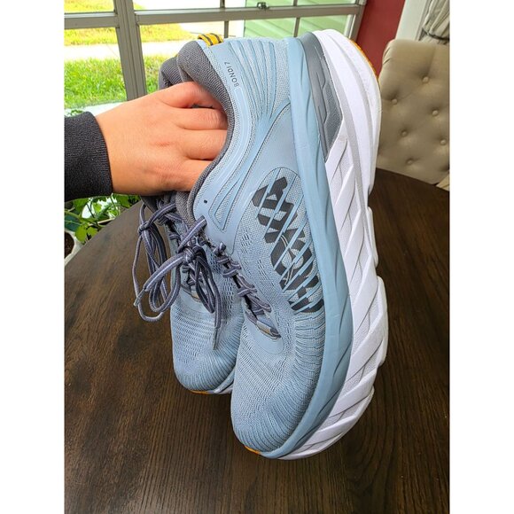 Hoka Mens Trainers Bondi 7 Lace-Up Low-Top Running Sneakers Mesh - Picture 7 of 16